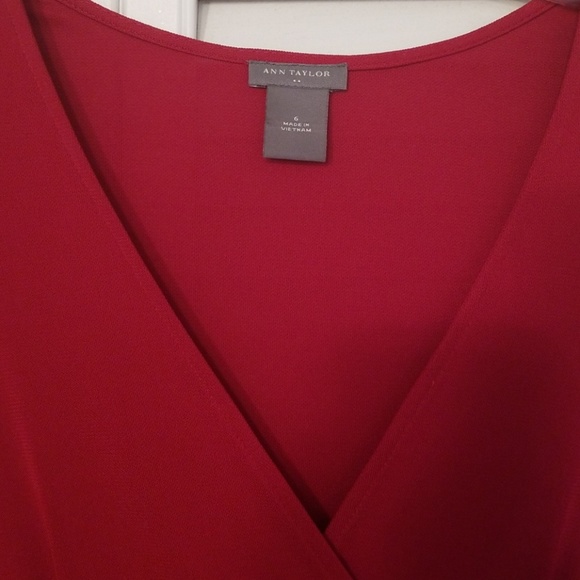 Red Jersey dress with wrap bodice and ruching - Picture 3 of 3